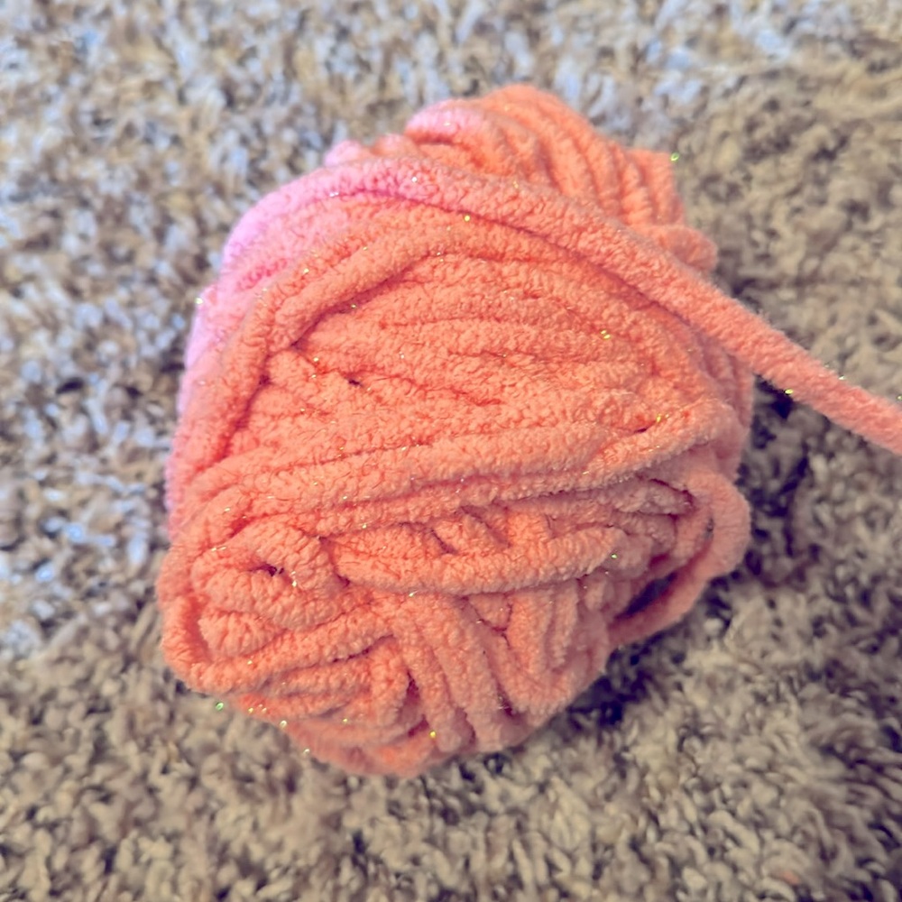 New Knit Kids Wide Brim Sparkly Light Coral Beanie - Picture 7 of 7